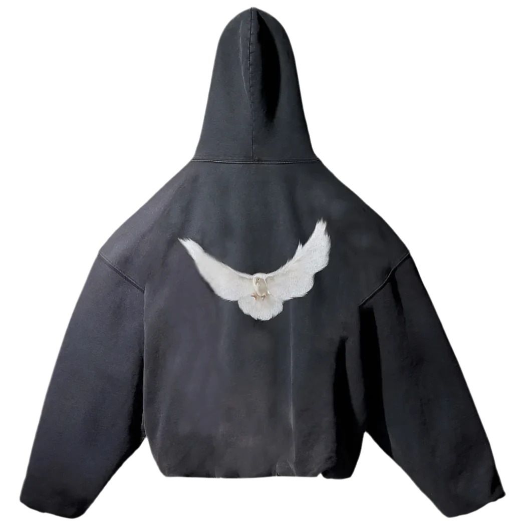 Yeezy Gap Engineered by Balenciaga Dove Hoodie 'Washed Black' - Image 2